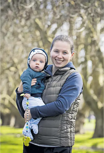  ?? Photo / Dean Purcell ?? Inna Sullivan is a regular visitor to Victoria Park with her 5-month-old son Stephen.