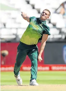  ?? Picture: GALLO IMAGES/ASHLEY VLOTMAN ?? ON RIGHT PATH: Proteas’ Anrich Nortjé impressed when he made his debut against Sri Lanka.