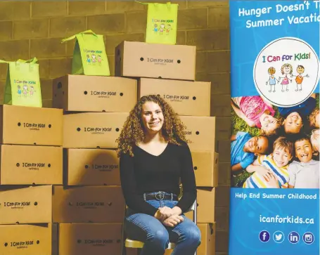  ?? AZIN GHAFFARI ?? Sutton Garner, 15, founder of I Can For Kids, poses for a photo at the charity organizati­on’s warehouse in Calgary on Nov. 26. I Can For Kids provides food for the kids who depend on their schools’ nutrition programs during the summer.