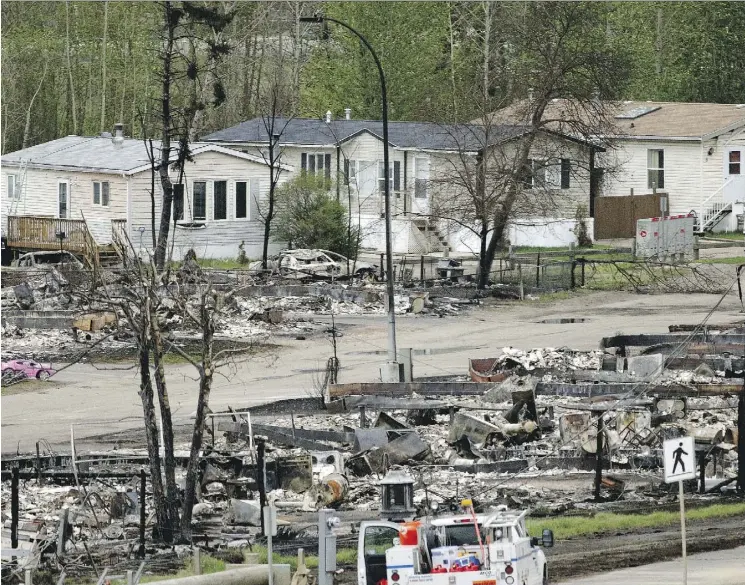  ?? LARRY WONG ?? Almost 10 per cent of structures in Fort McMurray were destroyed by a massive wildfire that forced the entire evacuation of Alberta’s fourth largest city earlier this month. But even for those who return to homes unscathed by the flames, many will have...