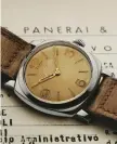  ??  ?? 1940 Il Radiomir 1940, collezione del Museo Panerai. L’orologio iconico di Officine Panerai è il Luminor