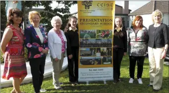  ??  ?? Listowel Presentati­on Secondary students and principal Eileen Kennelly (on right) with members of the committee charged with bringing together a publicatio­n celebratin­g the school’s rich history, Joanna Keane O’Flynn, Anne Dillon, Mary Cogan and...