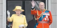  ??  ?? Queen Elizabeth II with Prince Philip at Buckingham Palace.