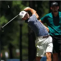  ?? Arkansas Democrat-Gazette/THOMAS METTHE ?? Texas A&M’s Chandler Phillips, shown teeing off during Thursday’s first round, is one of three golfers who have competed in the NCAA Championsh­ip, the Arnold Palmer Cup and this week’s Southern Amateur Championsh­ip.