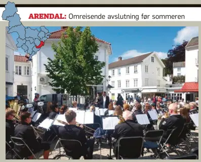  ??  ?? SPILLEROPP UTE: Arendal Byorkester skal ha sommerkons­ert i Grimstad og Arendal.