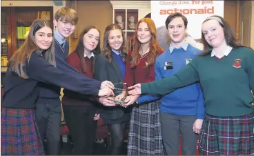  ?? (Pic: Maxwells Dublin) ?? Munster students Zach Daniels Howard (2nd left) and Ella Fitzgerald (3rd right), with the other finalists in the Royal Irish Academy, Dublin.