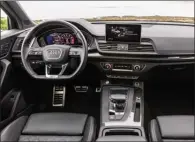  ??  ?? The optional Virtual Cockpit replaces traditiona­l dials with a screen that can be changed to show different informatio­n in different layouts. This is the interior of the performanc­e-minded SQ5.