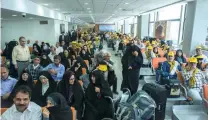  ?? (Reuters) ?? IRANIANS WAIT at the Imam Khomeini Airport in Tehran yesterday prior to their departure for the hajj.