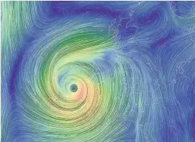  ??  ?? > Ophelia’s on her way – this is what is predicted to hit Wales on Monday