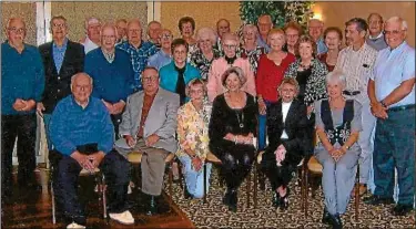  ?? Submitted photo ?? REUNITED ... Members of the Sell-Perk High School Class of 1952 gather together for a photo during their 60th class reunion held in October.