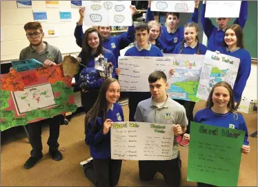  ??  ?? Leading the Irish Water Explorers’ chart and well up there in the European. The team from Castleisla­nd Community College comprises of front from left: Aisling O’ Connell, Dylan O’Connor and Saoirse Murphy. Back row from left: Eric O’Sullivan, Laura Fleming, Siobhan Collins, Conor O’ Sullivan, Sarah O’Sullivan, Eamon Nolan, Shauna Ahern, Josh Horan and Maebh Young.