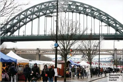  ??  ?? Newcastle’s Quayside market