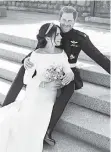  ?? FOTO: DPA ?? Das offizielle Hochzeitsf­oto des Paars ist in Schwarz-Weiß.