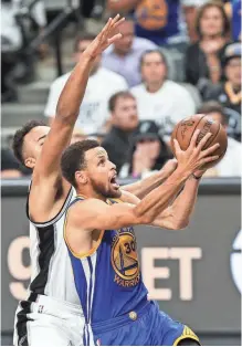  ?? TROY TAORMINA, USA TODAY SPORTS ?? Stephen Curry, right, is averaging 28.6 points per game in the postseason for the Warriors.