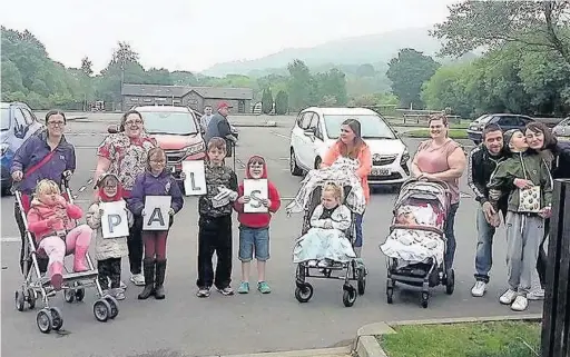  ??  ?? Children from Cynon Valley PALS group and their family and friends took on two big walks around the Dare Valley Country Park in Aberdare