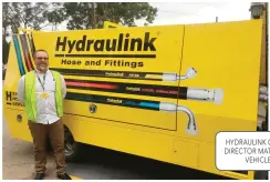  ??  ?? HYDRAULINK COFFS HARBOUR, MACKSVILLE AND KEMPSEY MANAGING DIRECTOR MATT TAYLOR WITH ONE OF THE MANY HYDRAULINK SERVICE VEHICLES PROVIDING 24/ 7 SERVICE ACROSS THE COUNTRY.