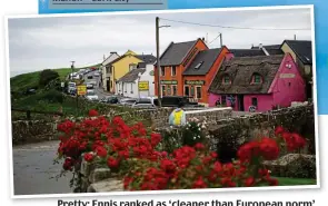  ??  ?? Pretty: Ennis ranked as ‘cleaner than European norm’