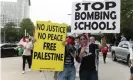  ??  ?? Pro-Palestine protesters march in Houston, Texas, last week. Photograph: Taidgh Barron/Zuma Wire/Rex/Shuttersto­ck