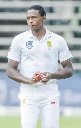  ?? Picture: Gallo Images ?? CHAMPING AT THE BIT. Proteas speedster Kagiso Rabada is raring to go after recovering from a stress fracture in his back.