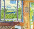  ??  ?? ‘Window open onto the Seine’ by Pierre Bonnard, one of 100 of his works on display