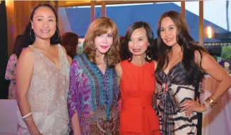  ??  ?? QUEENIE AMMANN, MARGIE LHUILLIER, JOSIE NATORI, AND MERCE ABELLANA