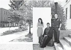  ?? GLENN GLASSER, READER’S DIGEST ?? In Gallatin, Tenn., Mayor Paige Brown, Pastor Derrick Jackson and Police Chief Don Bandy.