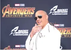  ?? — Relaxnews photo ?? US actor Vin Diesel at the World Premiere of ‘Avengers: Infinity War’, Hollywood, California, April 2018.