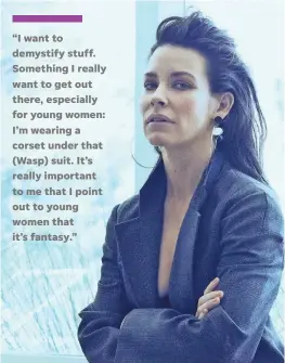  ?? ZOEY GROSSMAN ?? Evangeline Lilly says she’s finally made peace with the spotlight, keeping family close if she’s going to be working for a while.