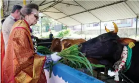  ?? Photograph: Jonathan Brady/PA ?? Princess Anne, accidental style icon, in Sri Lanka in January.