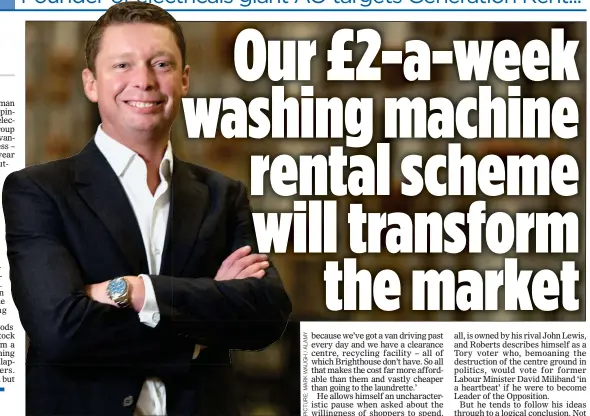 ??  ?? TOUGH MARKET: John Roberts has seen off his rivals in white goods delivery
