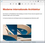  ??  ?? Auf iPads lassen sich Dokumente gut gestalten. Die Google-Apps halten sich beim Interface zurück.
