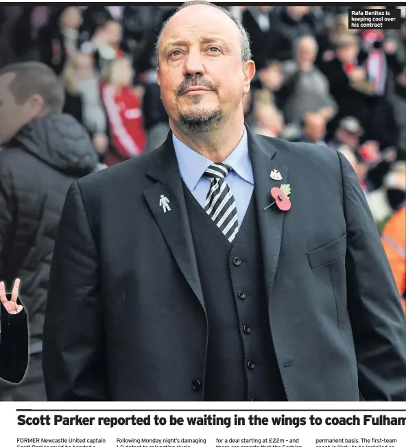  ??  ?? Rafa Benitez is keeping cool over his contract