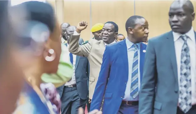  ?? PICTURE; GETTY ?? 0 President Emmerson Mnangagwa arrives for the opening of the 107th annual conference of the Zanu-pf Central Committee at the party headquarte­rs