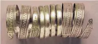  ??  ?? Silver spiral bracelet, Celtiberia­n Spain, circa 125-100 B.C.