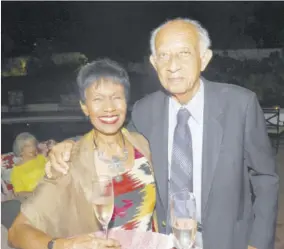  ??  ?? Authority on the work of Derek Walcott, poet and scholar Professor Edward Baugh and his wife Sheila