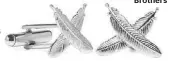  ??  ?? Boh Runga Feather Kisses cufflinks, $149