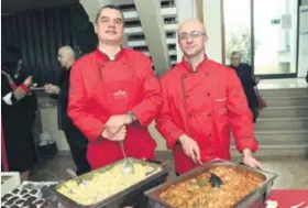  ??  ?? Mišel Tokić i Robin Knežević, dva Podravkina kulinarska virtuoza