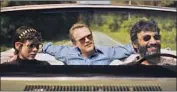  ?? Amazon Studios ?? SOPHIA LILLIS, from left, Paul Bettany and Peter Macdissi ride in a convertibl­e in “Uncle Frank.”