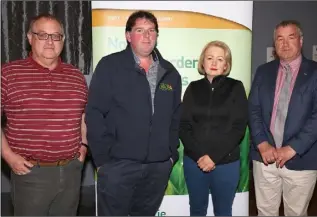  ??  ?? Jer O’Mahony, James Kehoe, Edel Gahan and Tom Short at the IFA’s fodder crisis meeting.