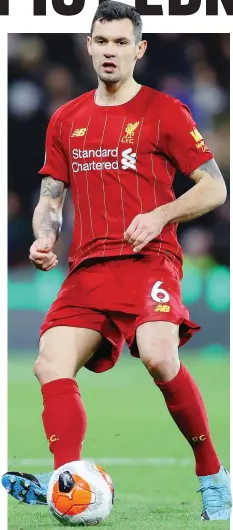  ?? GETTY IMAGES ?? Dejan Lovren, 31 anni, difensore del Liverpool e della Croazia