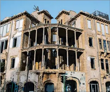  ?? DIEGO IBARRA SANCHEZ/FOR THE WASHINGTON POST ?? The Beit Beirut, maintained as symbol of Lebanon’s civil war, sits on what was called the Green Line during the conflict.