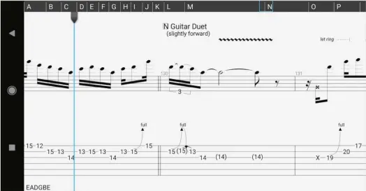  ??  ?? ▲ Le célèbre logiciel d’édition de partitions pour guitares
Guitar Pro se décline aussi sous forme d’applicatio­n Android ou iOS (5,49 $).