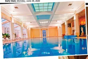  ??  ?? Luxurious: Indoor swimming pool at Champneys Henlow Spa in Bedfordshi­re