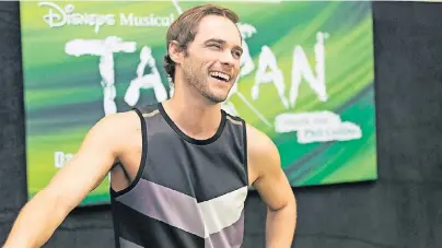  ??  ?? Musicalsta­r Josh Strickland ist der Ur-Tarzan: Er hat den Dschungelh­elden schon in der Weltpremie­re am broadway gespielt. In Oberhausen hat er sein erstes Engagement auf deutschem Boden.