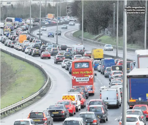  ??  ?? Traffic congestion in NI costs the economy
around £1bn a year