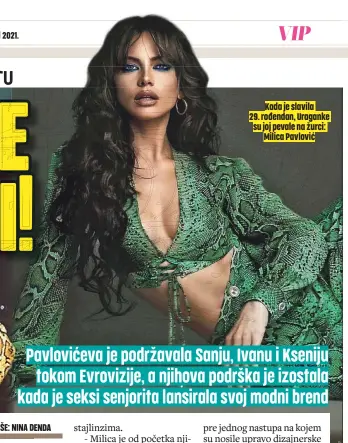  ??  ?? Kada je slavila
29. rođendan, Uraganke su joj pevale na žurci: Milica Pavlović