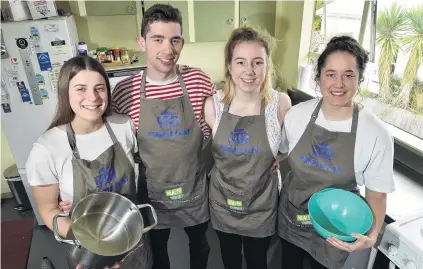  ?? PHOTO: GREGOR RICHARDSON ?? Cookery winners . . . The My Flat Rules champions who cooked up a storm last month are (from left) Lena de Ronde, Drew Gordon, Helena Odinot and Karisa Webster.