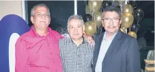  ??  ?? Marco Leiva, Jorge Serrano y Ronald Navarro