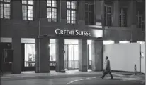  ?? ARND WIEGMANN / FILE PHOTO / REUTERS ?? Credit Suisse was among the companies that experience­d heavy losses after Archegos Capital Management defaulted on margin calls.