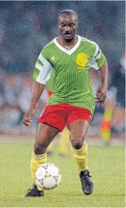  ?? /Reuters ?? Marvellous Milla: Roger Milla scored four goals at the World Cup in 1990 and his jig with the corner flag grabbed as much attention as his goals.